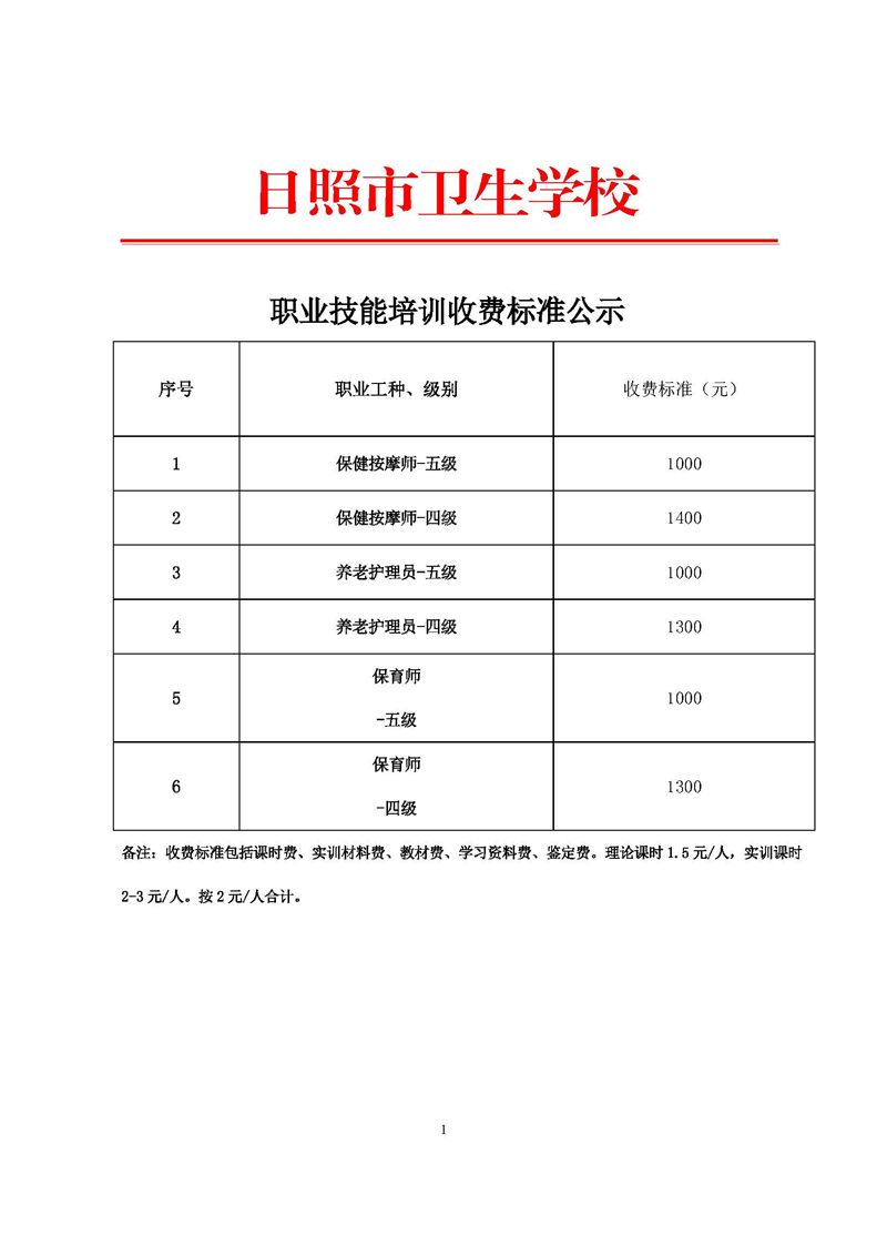 日照市卫生学校职业技能培训收费标准公示_副本.jpg